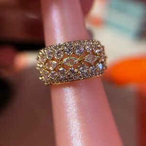Gold Diamond CZ Ring 💍